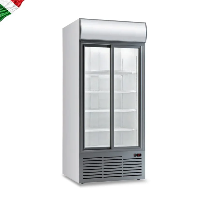 Φωτογραφία προϊόντος: KlimaItalia CL113 TC SL White Βιτρίνα Συντήρησης Αναψυκτικών Διπλή με συρόμενες πόρτες 852lt με 8 ράφια 110,3x69x200,1 cm 24.50.064.0001