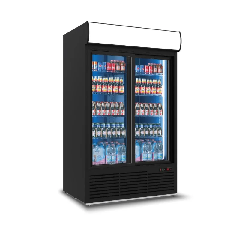 Φωτογραφία προϊόντος: Metalfrio S1300 SC DD BLACK Βιτρίνα συντήρησης διπλή με συρόμενες πόρτες