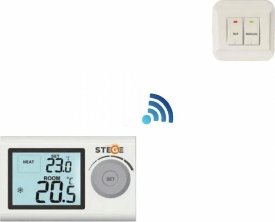 Φωτογραφία προϊόντος: STEGE SG300 RF Ασύρματος Ψηφιακός Θερμοστάτης Χώρου Ψύξης-Θέρμανσης με Wi-Fi