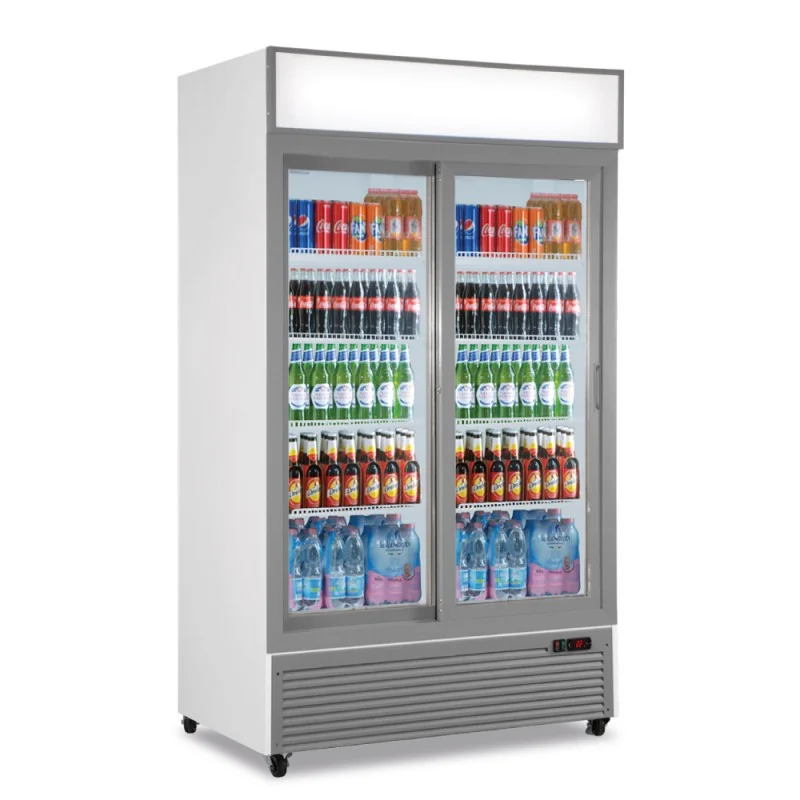 Φωτογραφία προϊόντος: KlimaItalia CL1100 V2GC SL White Βιτρίνα συντήρησης διπλή με συρόμενες πόρτες