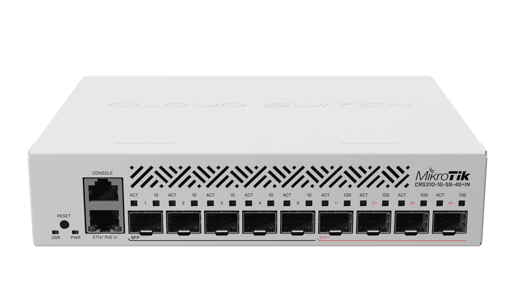 Φωτογραφία προϊόντος: MikroTik CRS310-1G-5S-4S+IN, 800MHz, 256MB, 1xGigabit, 5xSFP, 4xSFP+, L5
