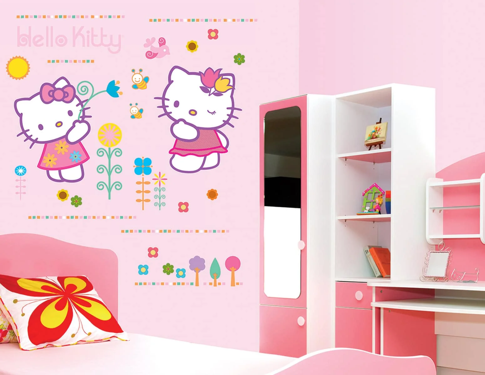 Φωτογραφία προϊόντος: Ango Hello Kitty αυτοκόλλητα τοίχου XL (5193) - Αυτοκόλλητο Vinyl - 68Μx48Π