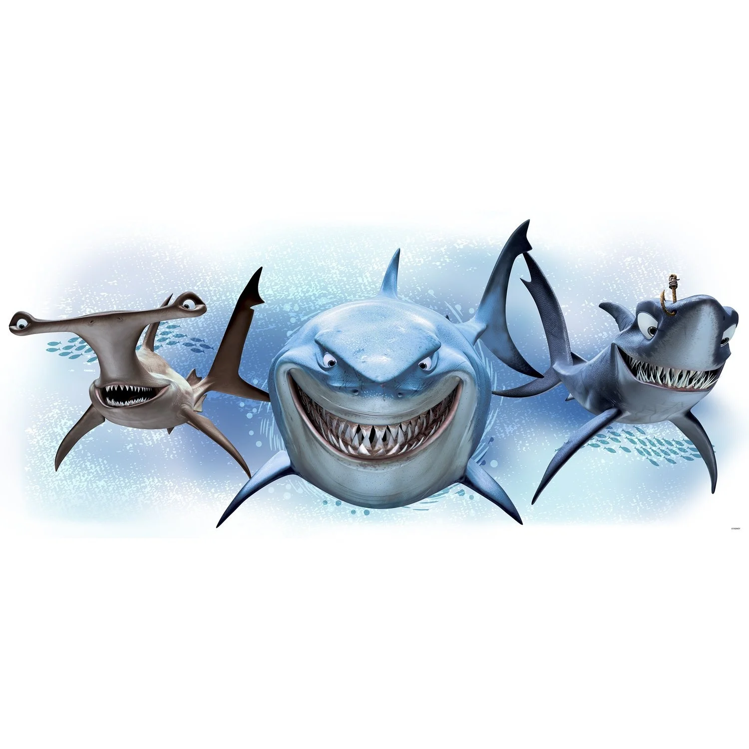 Φωτογραφία προϊόντος: Disney Αυτοκόλλητο Finding Nemo Sharks - Αυτοκόλλητo - 99Μx41Υ
