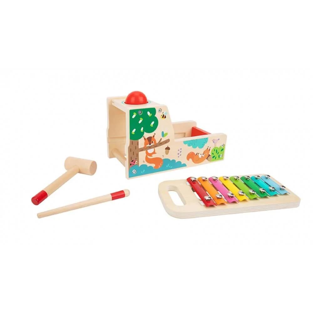 Φωτογραφία προϊόντος: Tooky Toys Ξύλινο Μεταλλόφωνο με Σφυράκι TH406