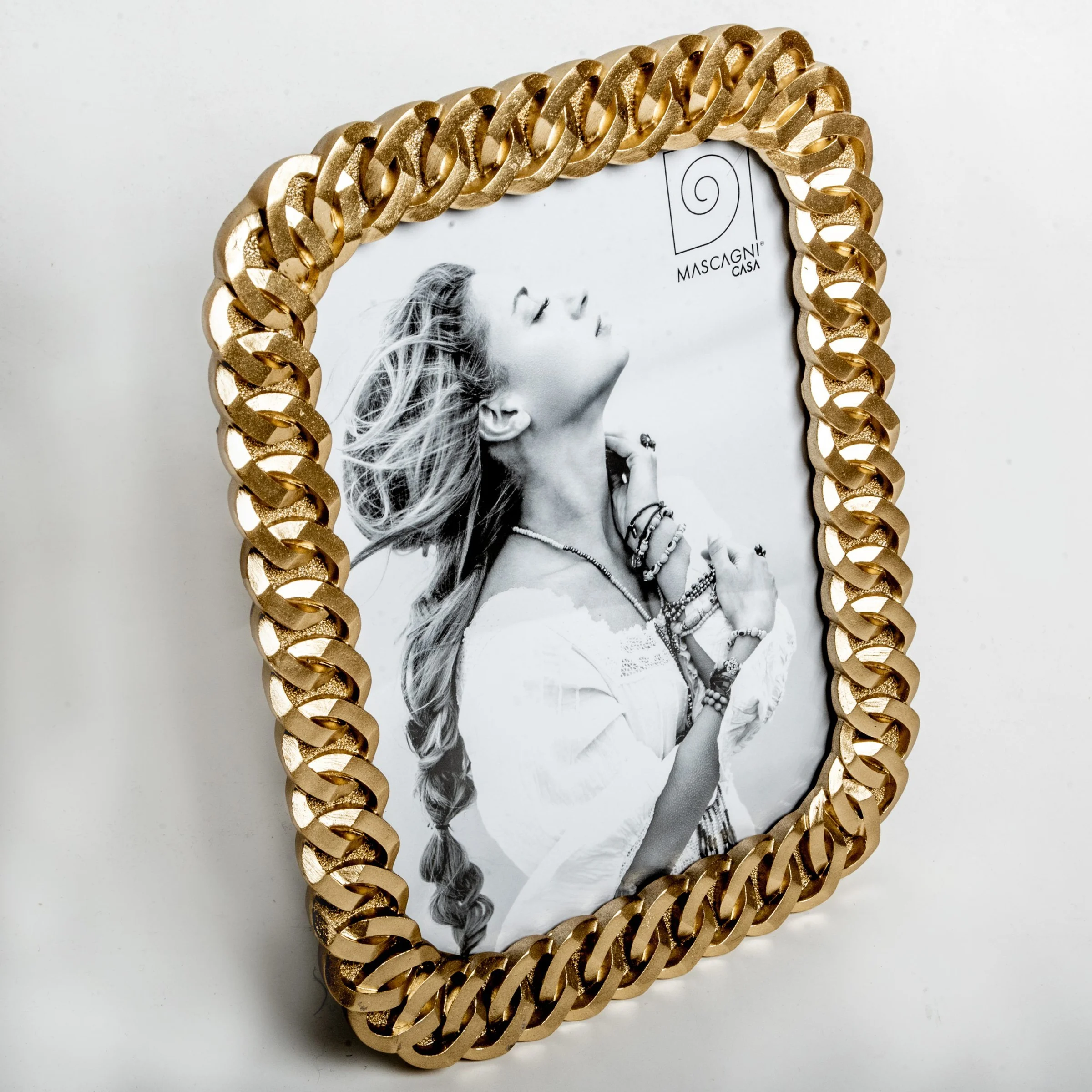Φωτογραφία προϊόντος: MASCAGNI CASA Κορνίζα RESIN (A1927 CHAIN ) 23,5Χ19cm Χρώμα χρυσό για φωτογραφία 15Χ20
