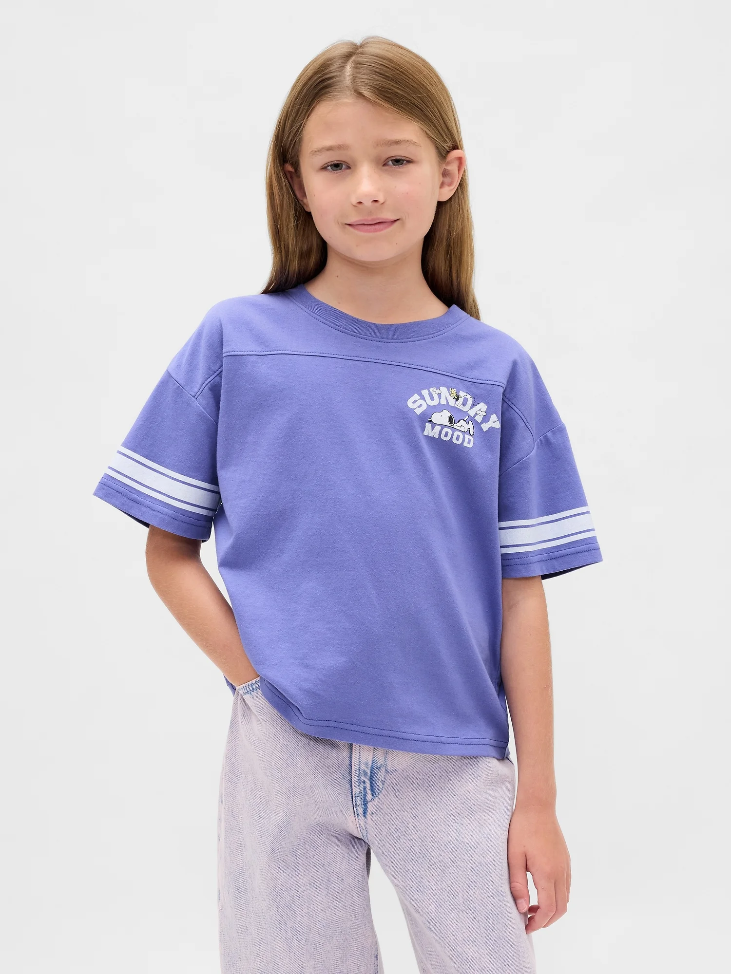 Φωτογραφία προϊόντος: GAP Παιδική Oversized Μπλούζα με Σχέδια Blue Iris