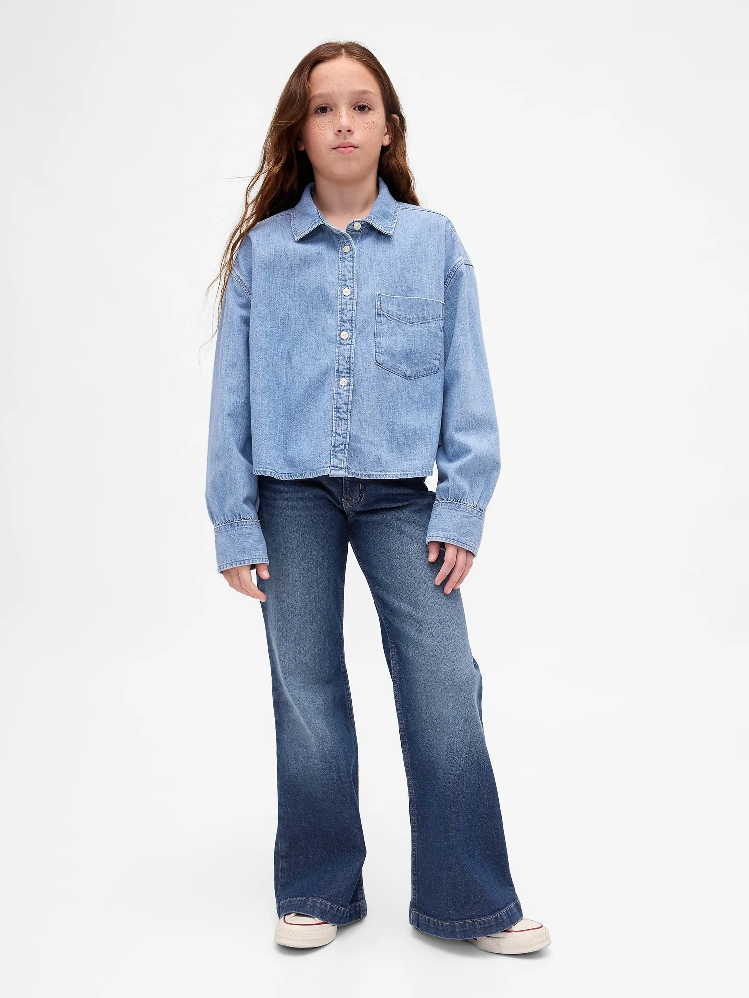 Φωτογραφία προϊόντος: GAP Παιδικό Low Rise Relaxed Flare Τζιν Παντελόνι Dark wash