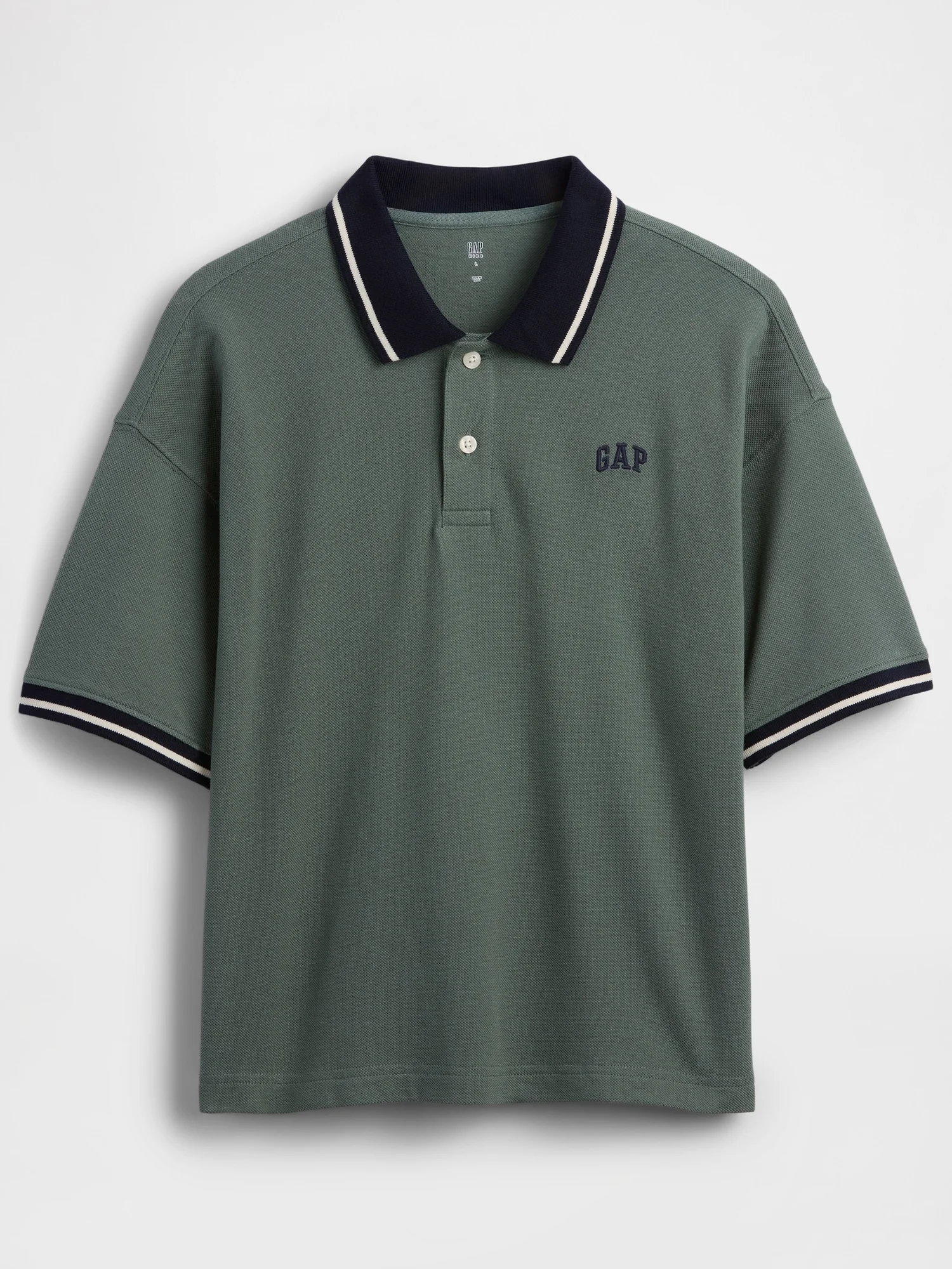 Φωτογραφία προϊόντος: GAP Παιδική Μπλούζα Polo Oversized με Λογότυπο district green