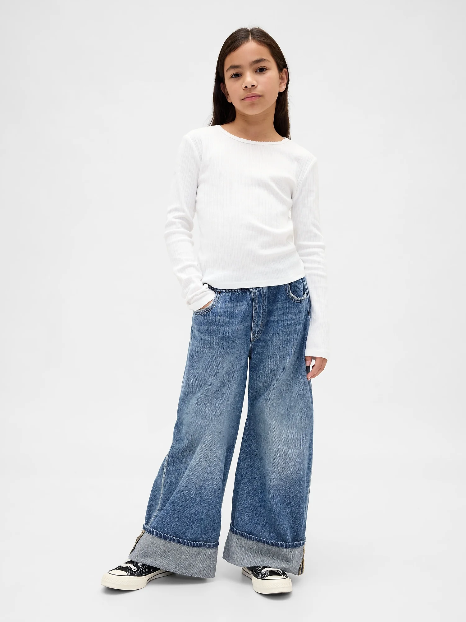 Φωτογραφία προϊόντος: GAP Παιδικό Low Rise Easy Wide-Leg Baggy Τζιν Παντελόνι Medium wash