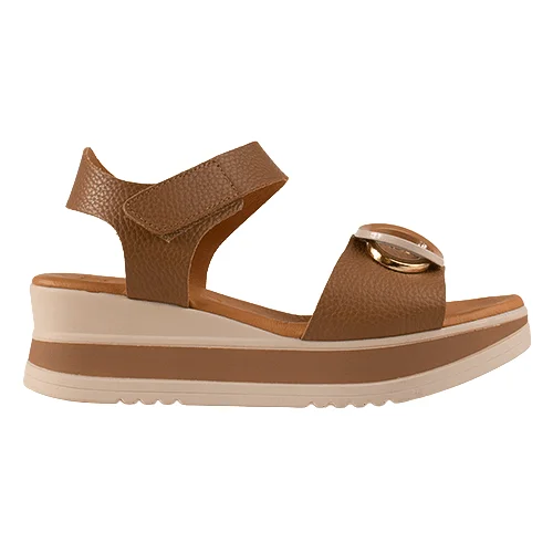 Φωτογραφία προϊόντος: Oh! my Sandals Γυναικεία δερμάτινα Πέδιλα Oh My Sandals 5974 Taupe Ανατομικά