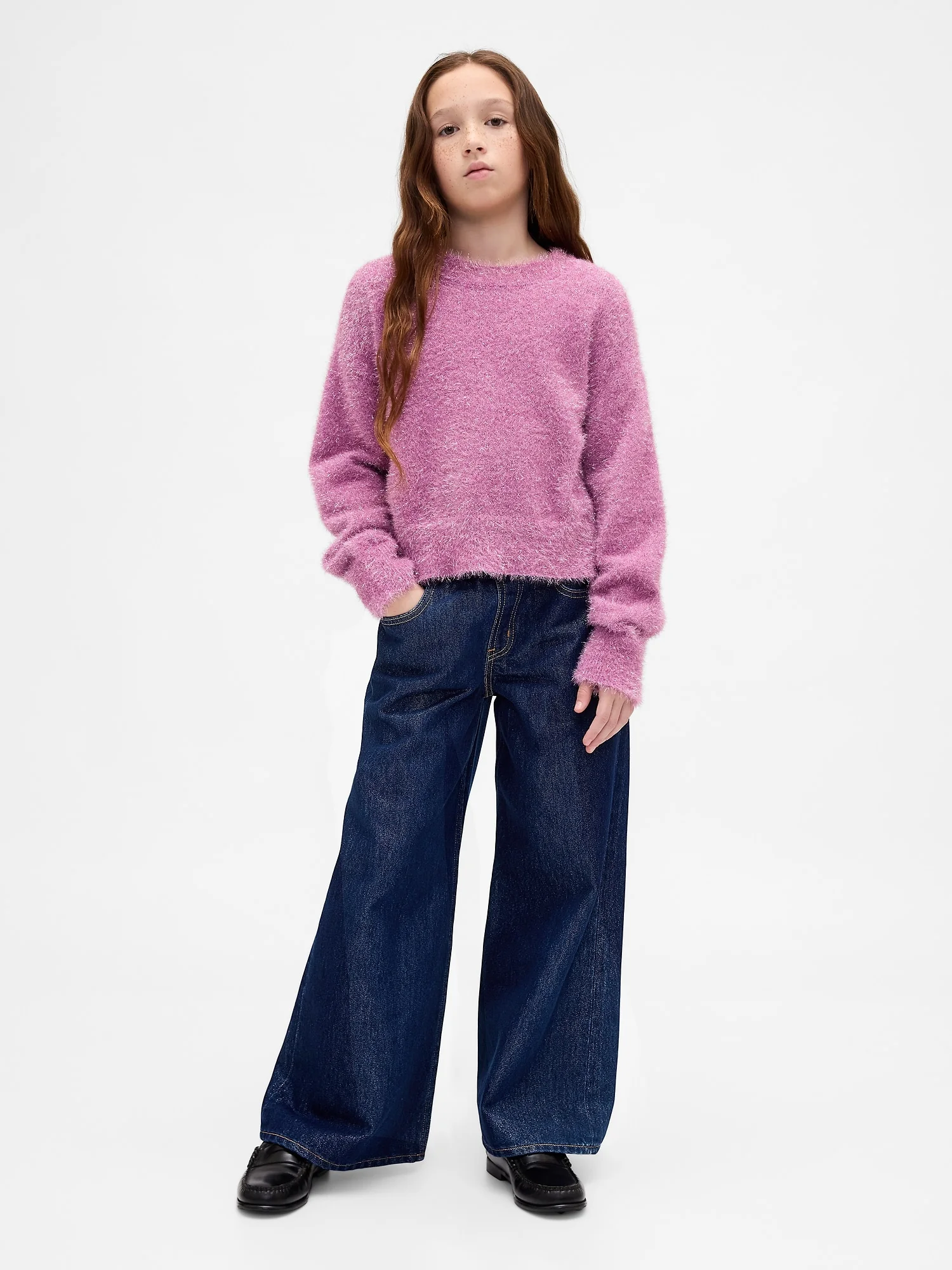 Φωτογραφία προϊόντος: GAP Παιδικό Low Rise Baggy Metallic Τζιν Παντελόνι Dark wash