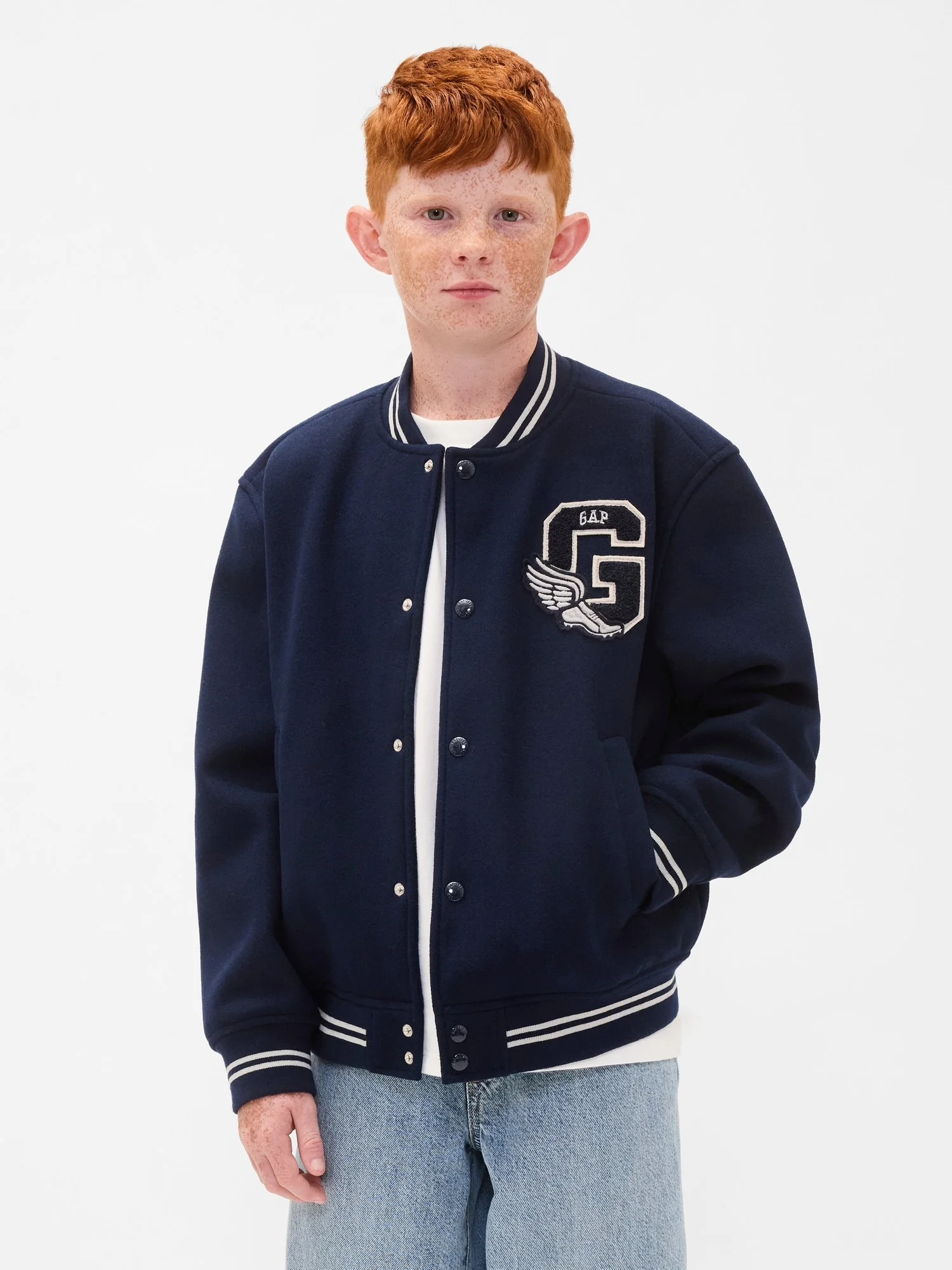 Φωτογραφία προϊόντος: GAP Παιδικό Varsity Logo Bomber Μπουφάν Blue