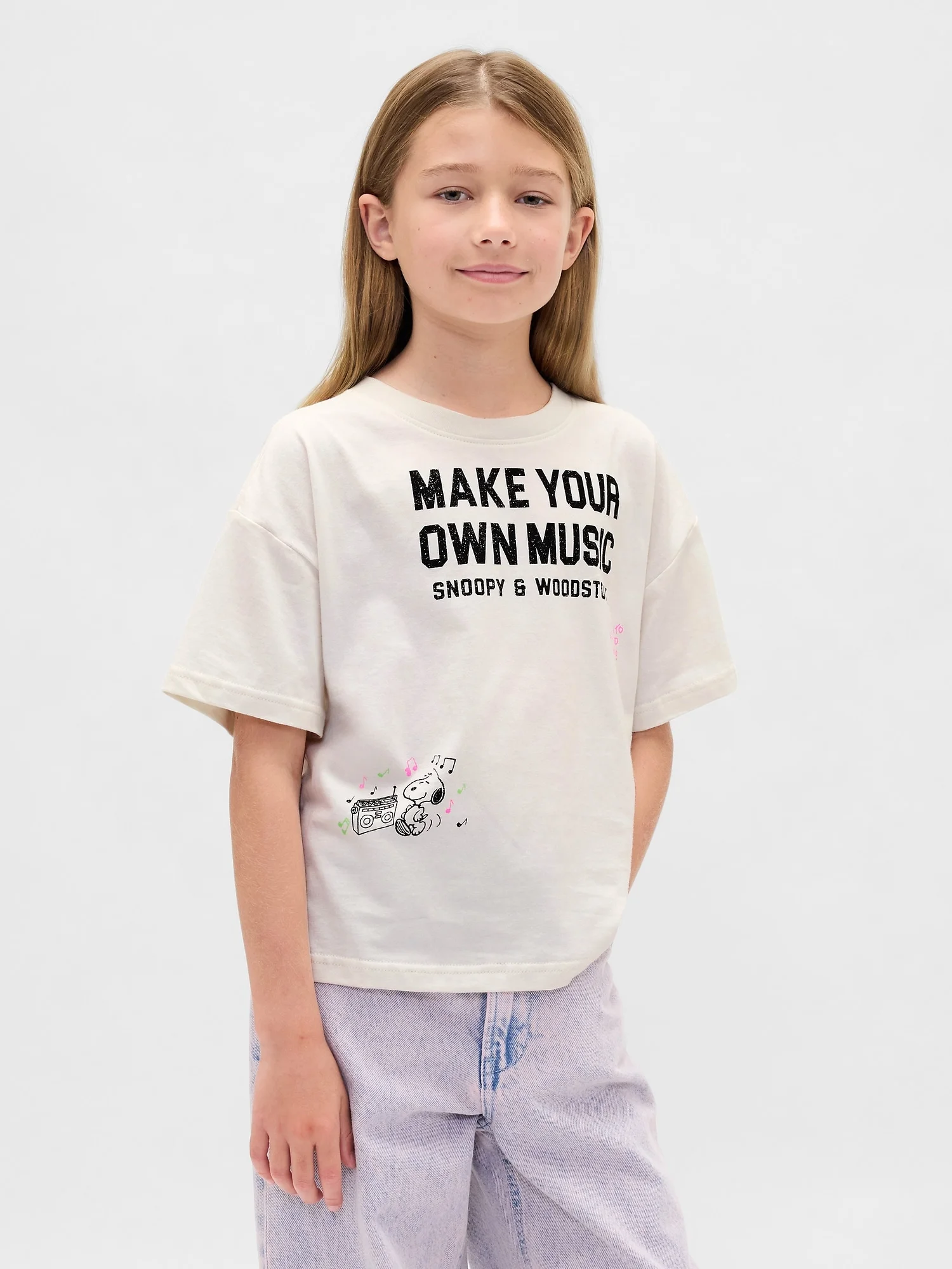 Φωτογραφία προϊόντος: GAP Παιδική Oversized Μπλούζα με Σχέδια New off white