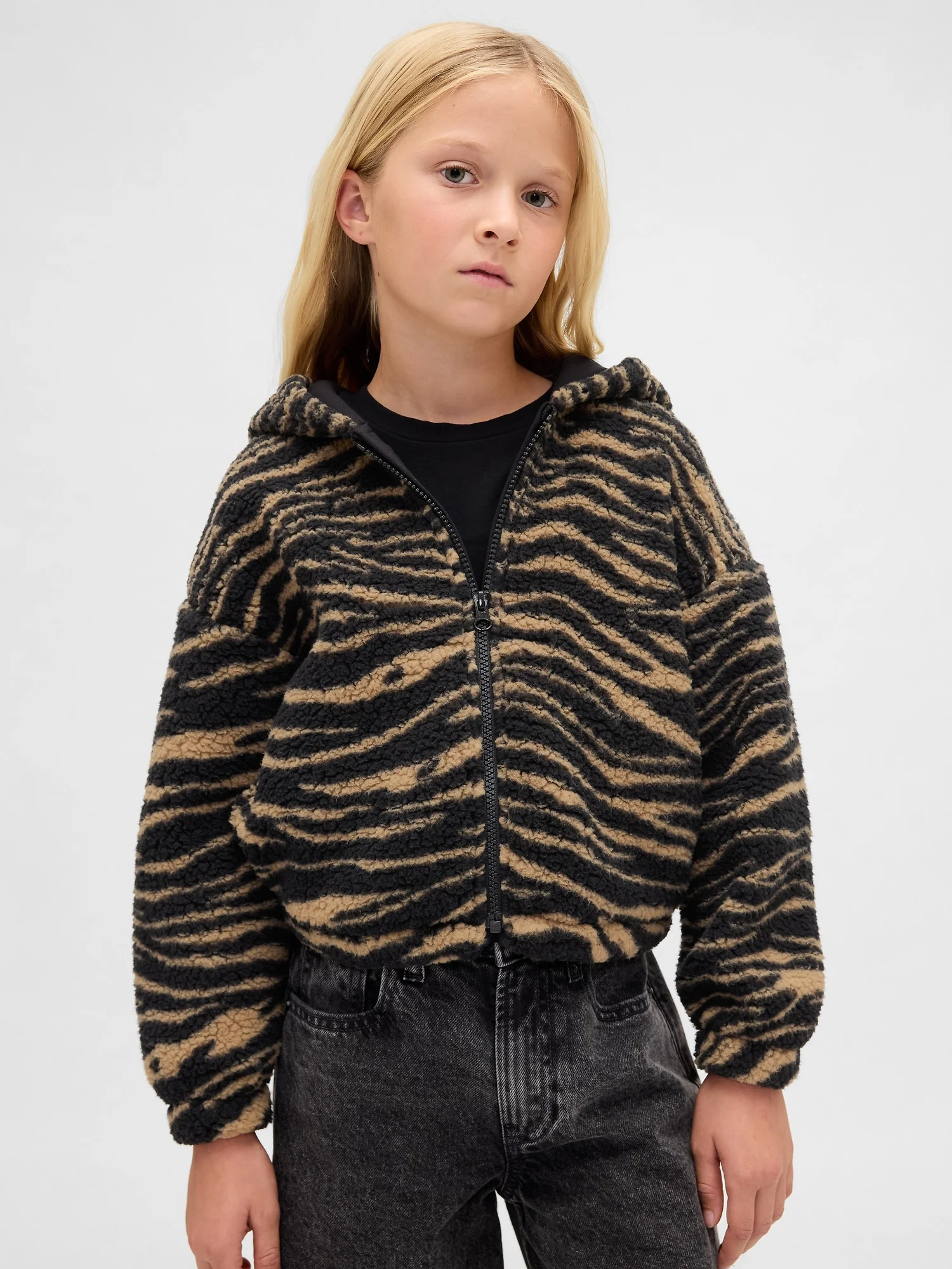 Φωτογραφία προϊόντος: GAP Παιδική Sherpa Relaxed Zip Ζακέτα Φούτερ Tiger