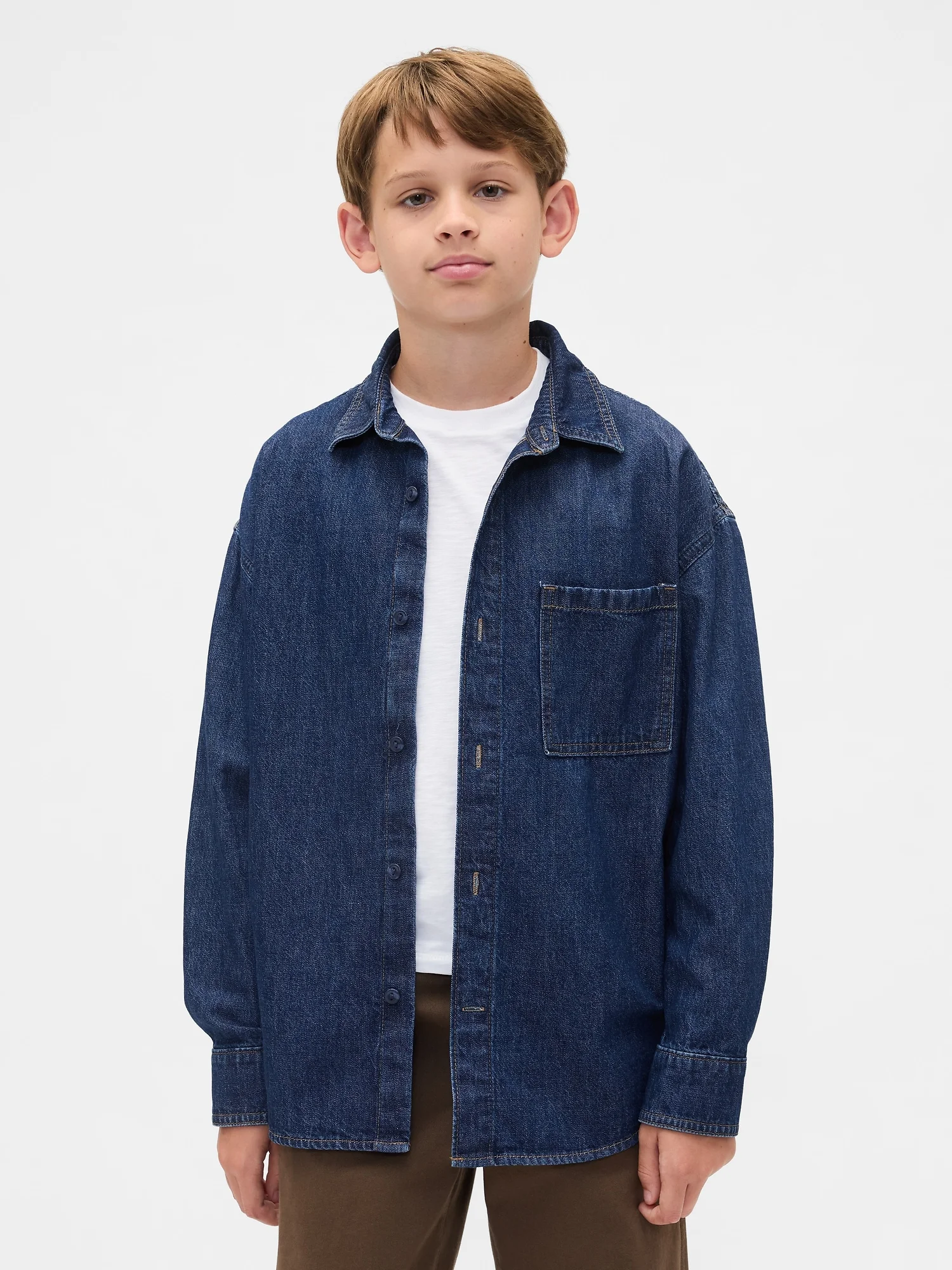 Φωτογραφία προϊόντος: GAP Παιδικό Τζιν Oversized Πουκάμισο Dark wash