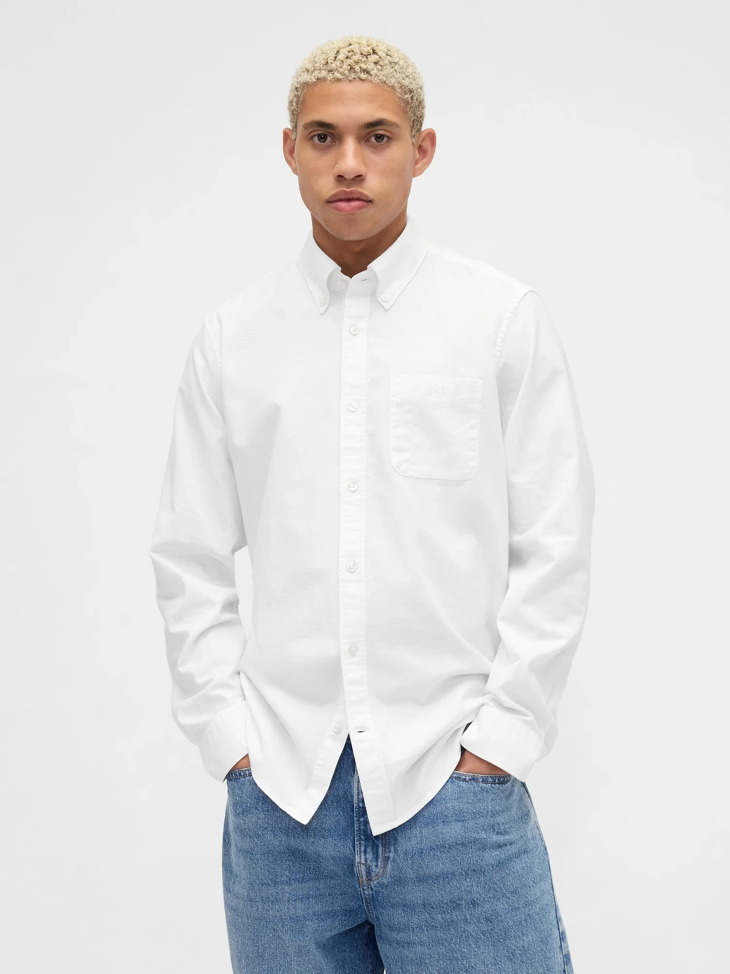 Φωτογραφία προϊόντος: GAP Ανδρικό Πουκάμισο Oxford OPTIC WHITE V6