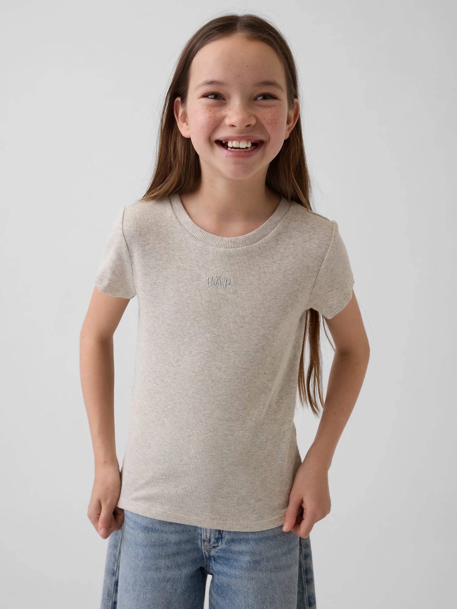 Φωτογραφία προϊόντος: GAP Παιδική Arch Logo Rib Μπλούζα B03 LIGHT GREY HEATHER