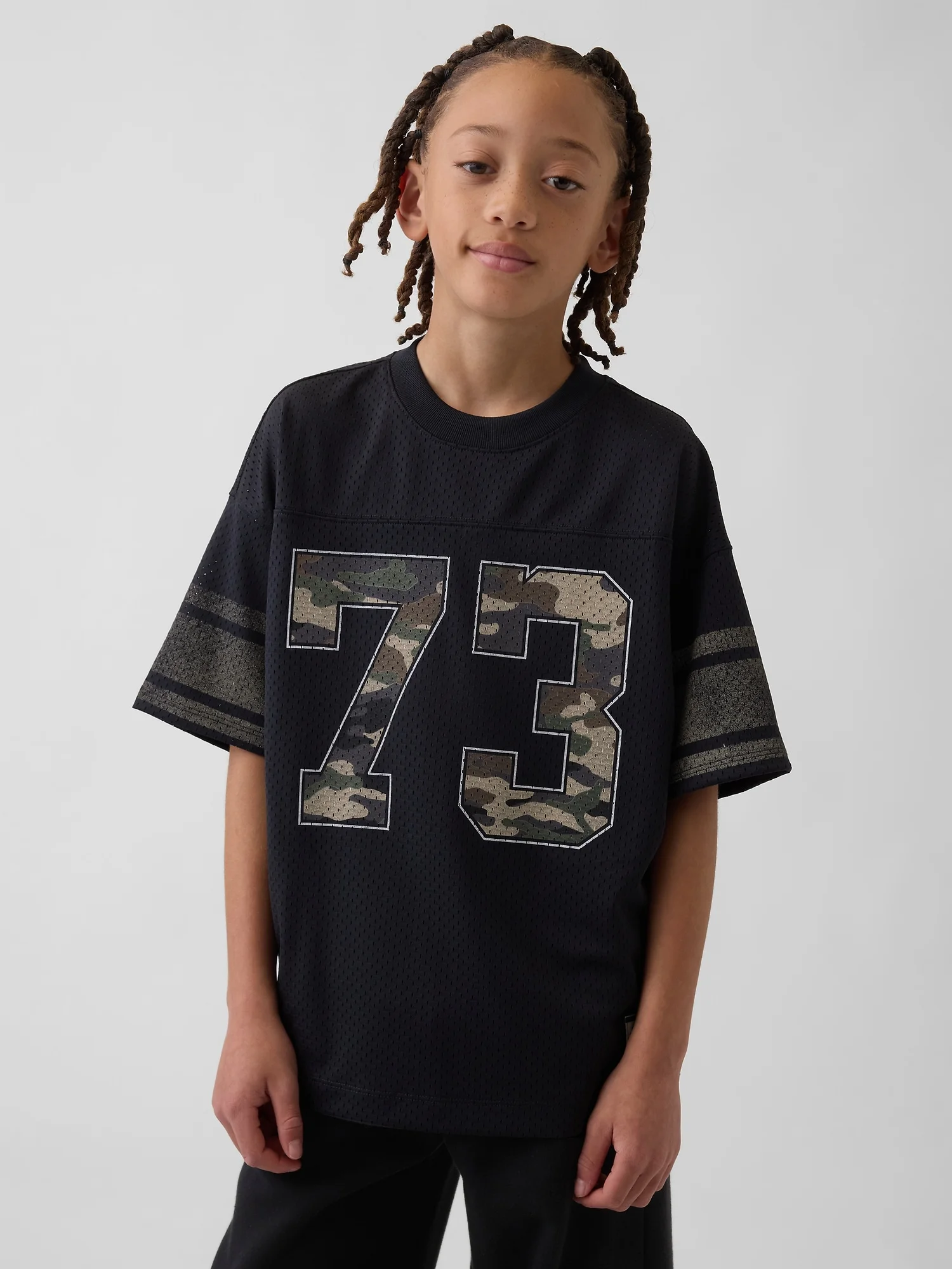Φωτογραφία προϊόντος: GAP Παιδική Μπλούζα Oversized με Σχέδια σε Ζέρσεϊ Ύφασμα Moonless night