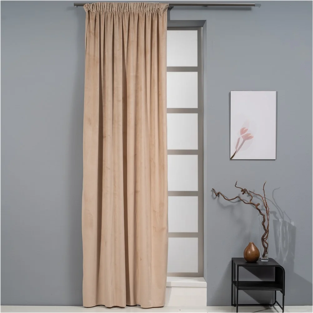 Φωτογραφία προϊόντος: Κουρτίνα Velour 140x270cm, 260gsm, μπεζ, με τρέσα, Artisti Italiani AI-IR-10706