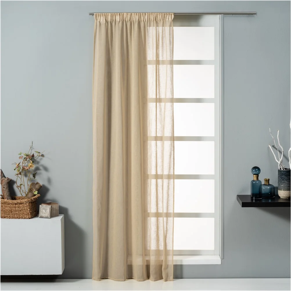 Φωτογραφία προϊόντος: Κουρτίνα Polylinen 140x270cm, 140gsm, 20/20/60% linen/cotton/pol., μπεζ, με τρέσα, Artisti Italiani AI-IR-11872
