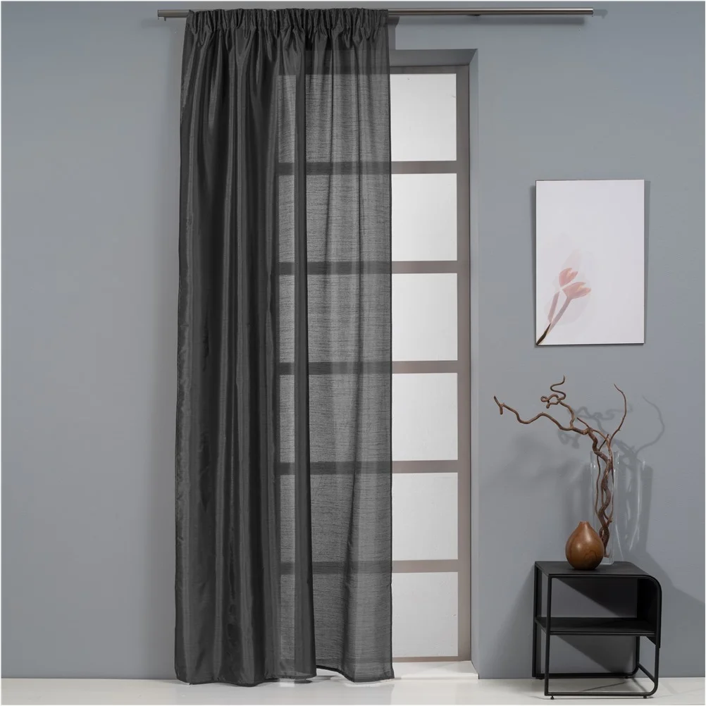 Φωτογραφία προϊόντος: Κουρτίνα Τάφτας 140x270cm, 90gsm, 100% polyester, γκρι, με τρέσα, Artisti Italiani AI-IR-11884