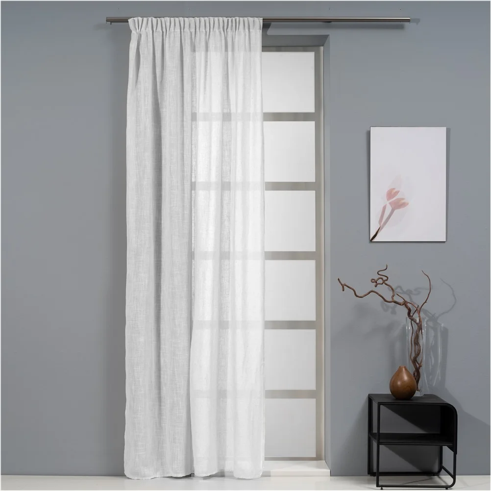 Φωτογραφία προϊόντος: Κουρτίνα Hontona 140x270cm, 200gsm, 100% polyester, λευκή, με τρέσα, Artisti Italiani AI-IR-11876