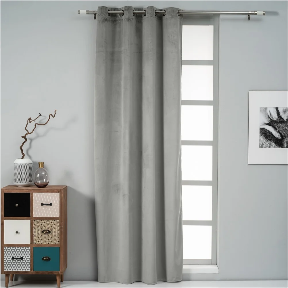 Φωτογραφία προϊόντος: Κουρτίνα Velour 140x260cm, 260gsm, γκρι, με τρουκς, Artisti Italiani AI-IR-10709