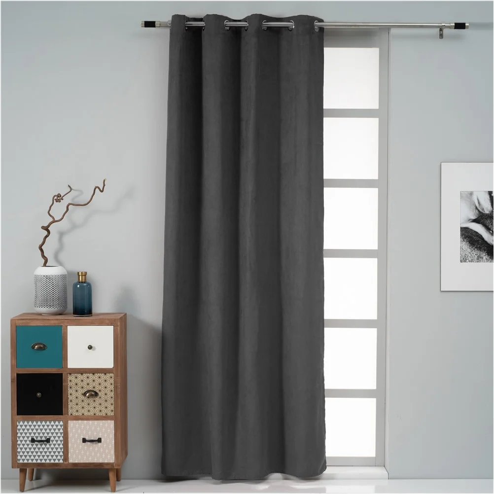 Φωτογραφία προϊόντος: Κουρτίνα Suede 140x260cm, 130gsm, σκούρο γκρι, με τρουκς, Artisti Italiani AI-IR-10705