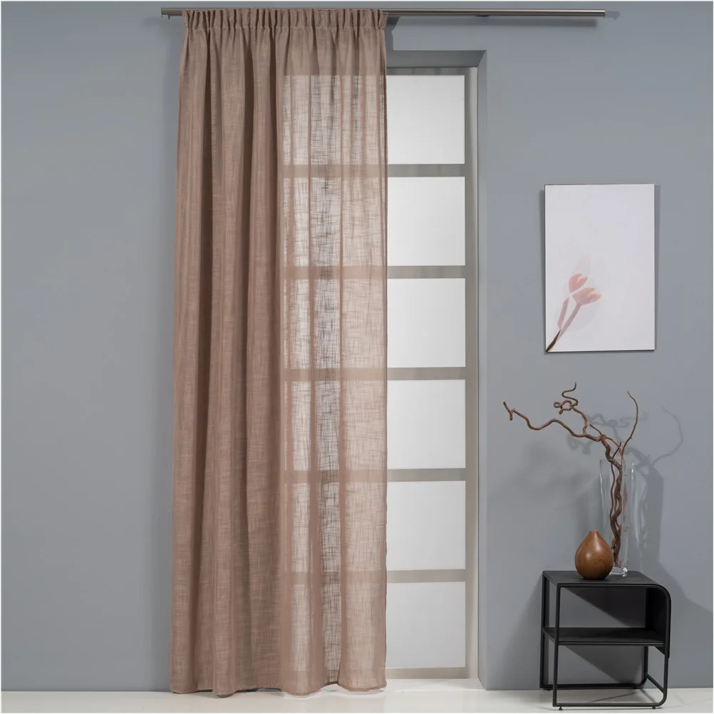 Φωτογραφία προϊόντος: Κουρτίνα Hontona 140x270cm, 200gsm, 100% polyester, μπεζ, με τρέσα, Artisti Italiani AI-IR-11878
