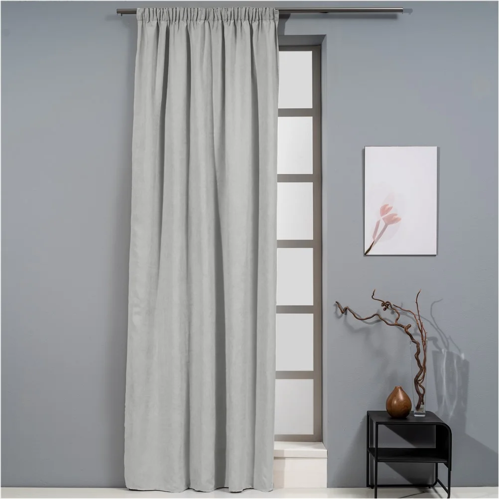 Φωτογραφία προϊόντος: Κουρτίνα Suede 140x270cm, 130gsm, γκρι, με τρέσα, Artisti Italiani AI-IR-10702