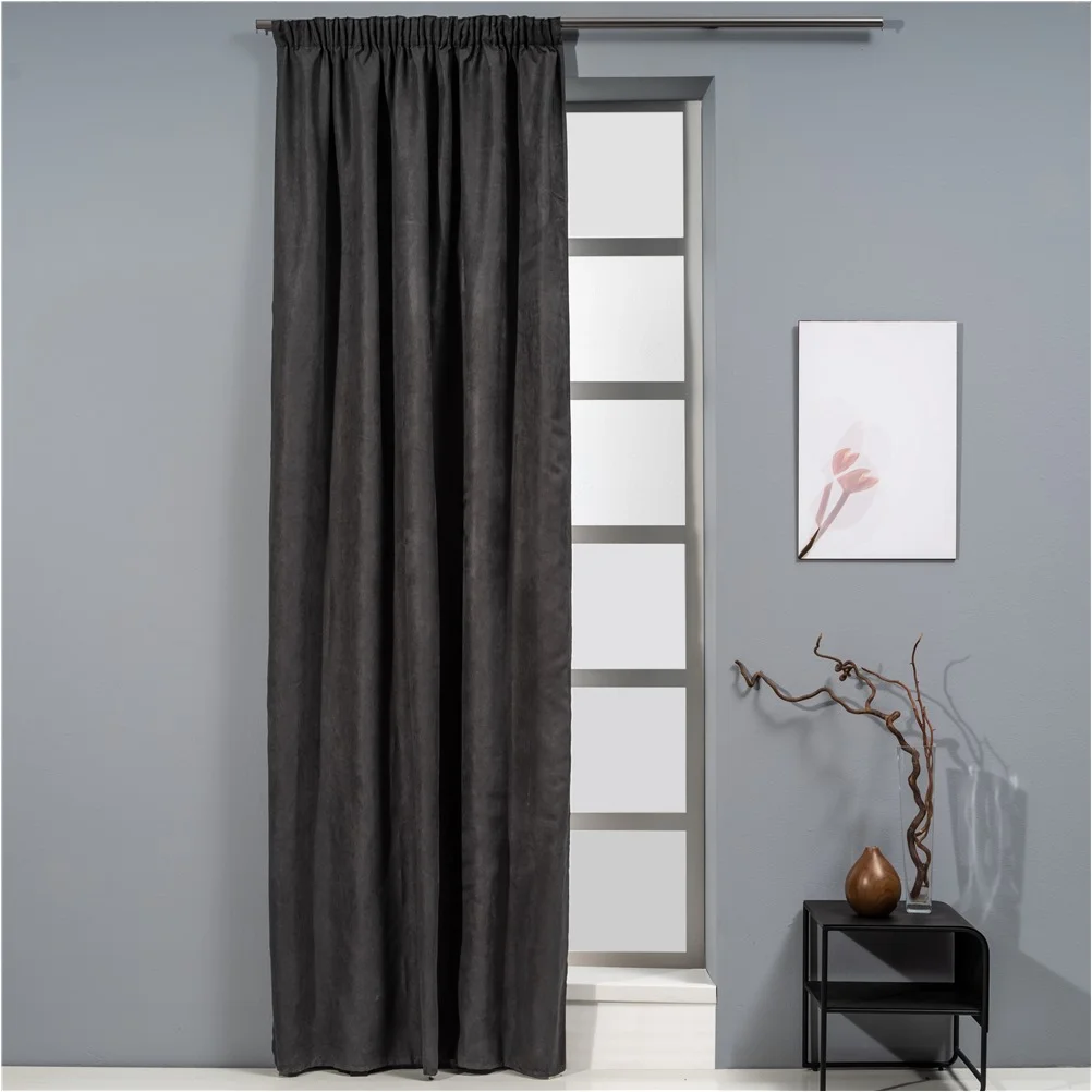 Φωτογραφία προϊόντος: Κουρτίνα Suede 140x270cm, 130gsm, σκούρο γκρι, με τρέσα, Artisti Italiani AI-IR-10704