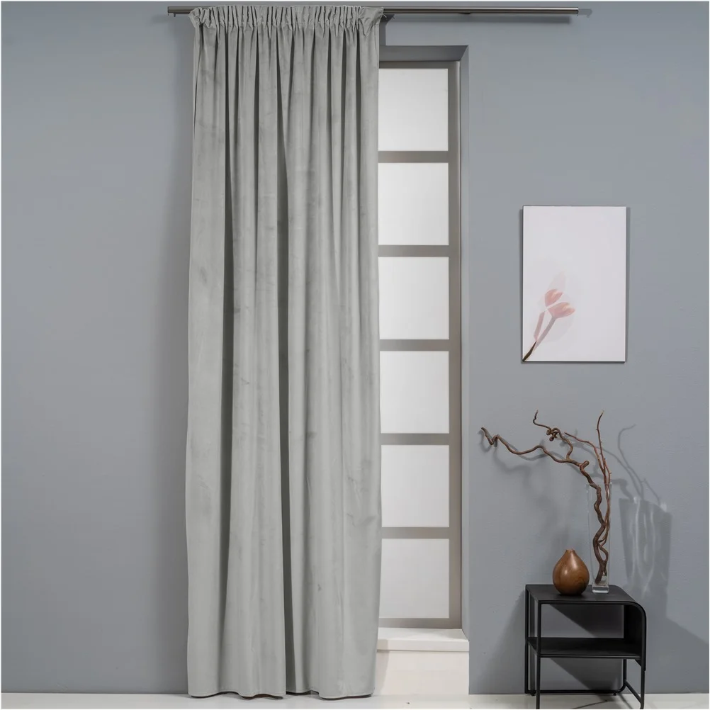 Φωτογραφία προϊόντος: Κουρτίνα Velour 140x270cm, 260gsm, γκρι, με τρέσα, Artisti Italiani AI-IR-10708