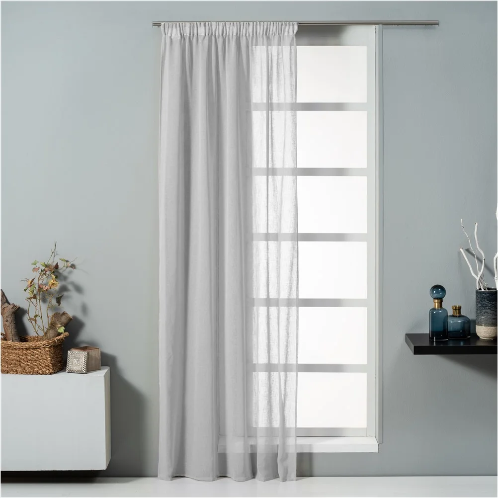 Φωτογραφία προϊόντος: Κουρτίνα Polylinen 140x270cm, 140gsm, 20/20/60% linen/cotton/pol., γκρι, με τρέσα, Artisti Italiani AI-IR-11874
