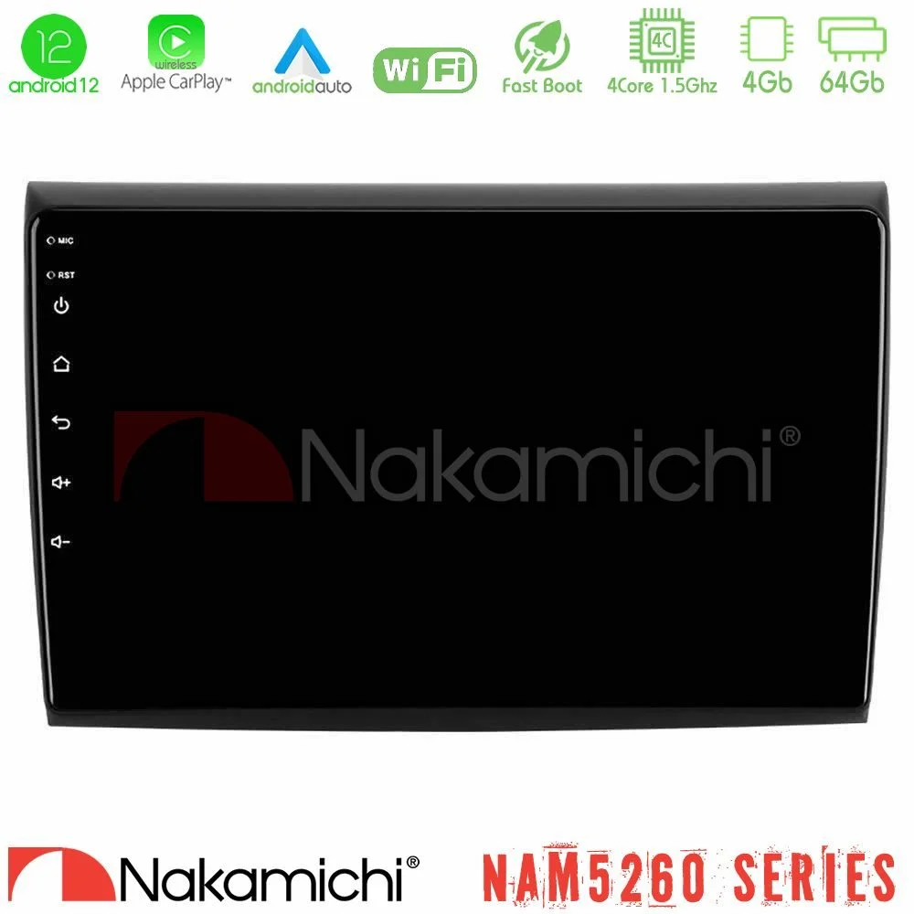 Φωτογραφία προϊόντος: Nakamichi NAM5260 Series 4Core Android12 4+64GB Fiat Bravo Navigation Multimedia Tablet 9 Με Carplay & Android Auto