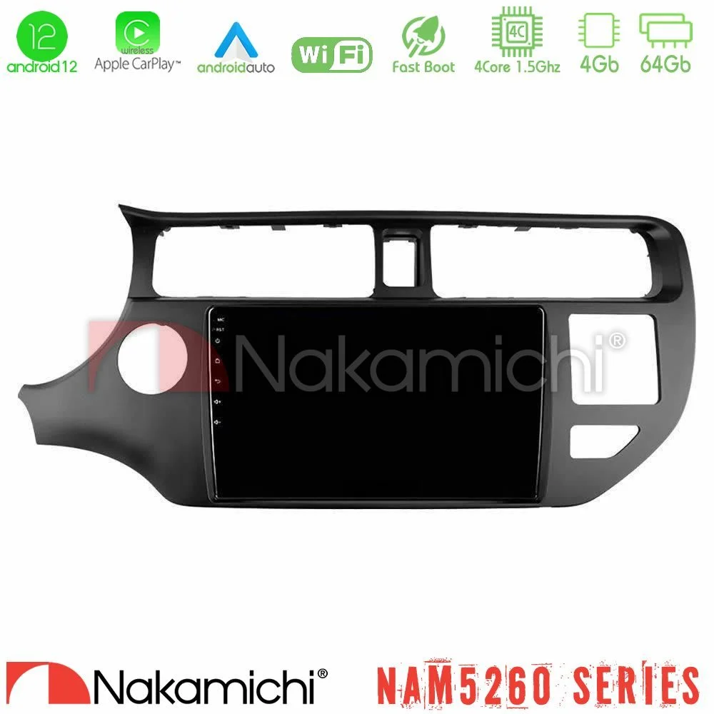 Φωτογραφία προϊόντος: Nakamichi NAM5260 Series 4Core Android12 4+64GB Kia Rio 2011-2015 Navigation Multimedia Tablet 9 Με Carplay & Android Auto