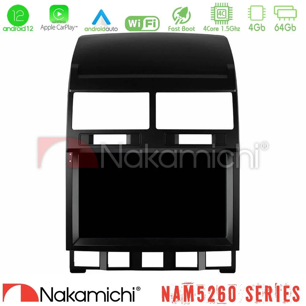 Φωτογραφία προϊόντος: Nakamichi NAM5260 Series 4Core Android12 4+64GB VW Touareg 2002 – 2010 Navigation Multimedia Tablet 9 Με Carplay & Android Auto