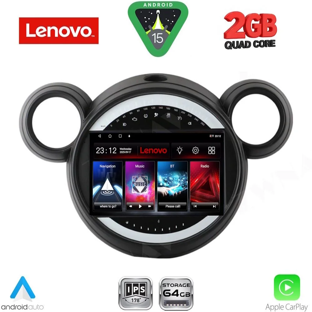 Φωτογραφία προϊόντος: LENOVO LVD 2065_CPA (9inc) MULTIMEDIA TABLET for MINI COUNTRYMAN (R60) mod. 2010-2016 - PACEMAN (R61) mod. 2013-2016