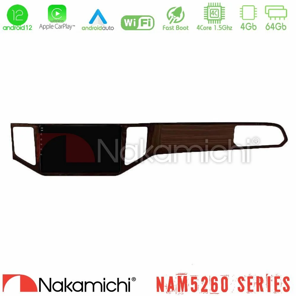 Φωτογραφία προϊόντος: Nakamichi NAM5260 Series 4Core Android12 4+64GB VW Sportsvan 2014-2020 Navigation Multimedia Tablet 9 (Ξύλινη απόχρωση) Με Carplay & Android Auto