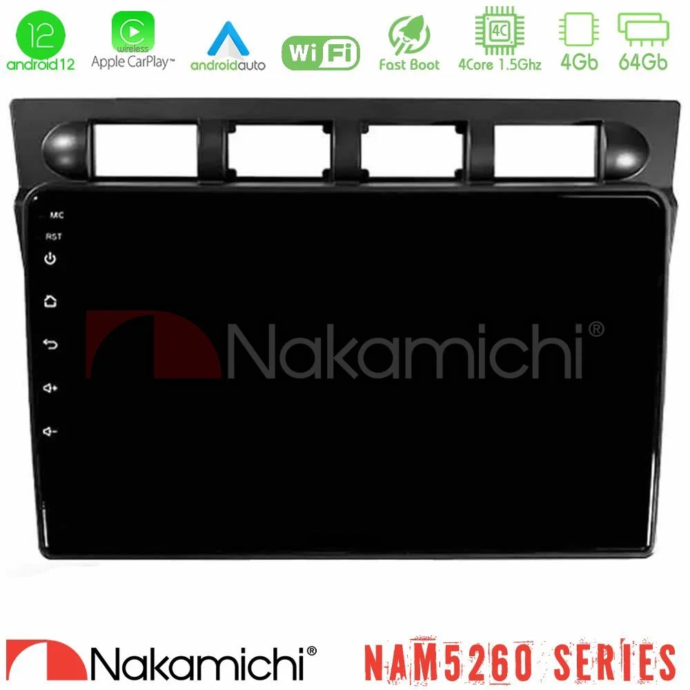 Φωτογραφία προϊόντος: Nakamichi NAM5260 Series Kia Picanto 2004-2007 4Core Android12 4+64GB Navigation Multimedia Tablet 9″ Με Carplay & Android Auto Με Carplay & Android Auto