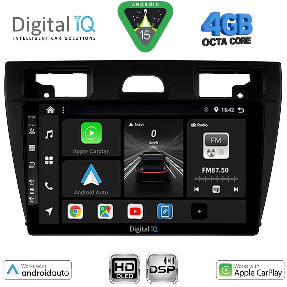 Φωτογραφία προϊόντος: DIGITAL IQ BXF 16153BL_CPAA (9inc) MULTIMEDIA TABLET for FORD FIESTA mod. 2005-2008 (BLACK)