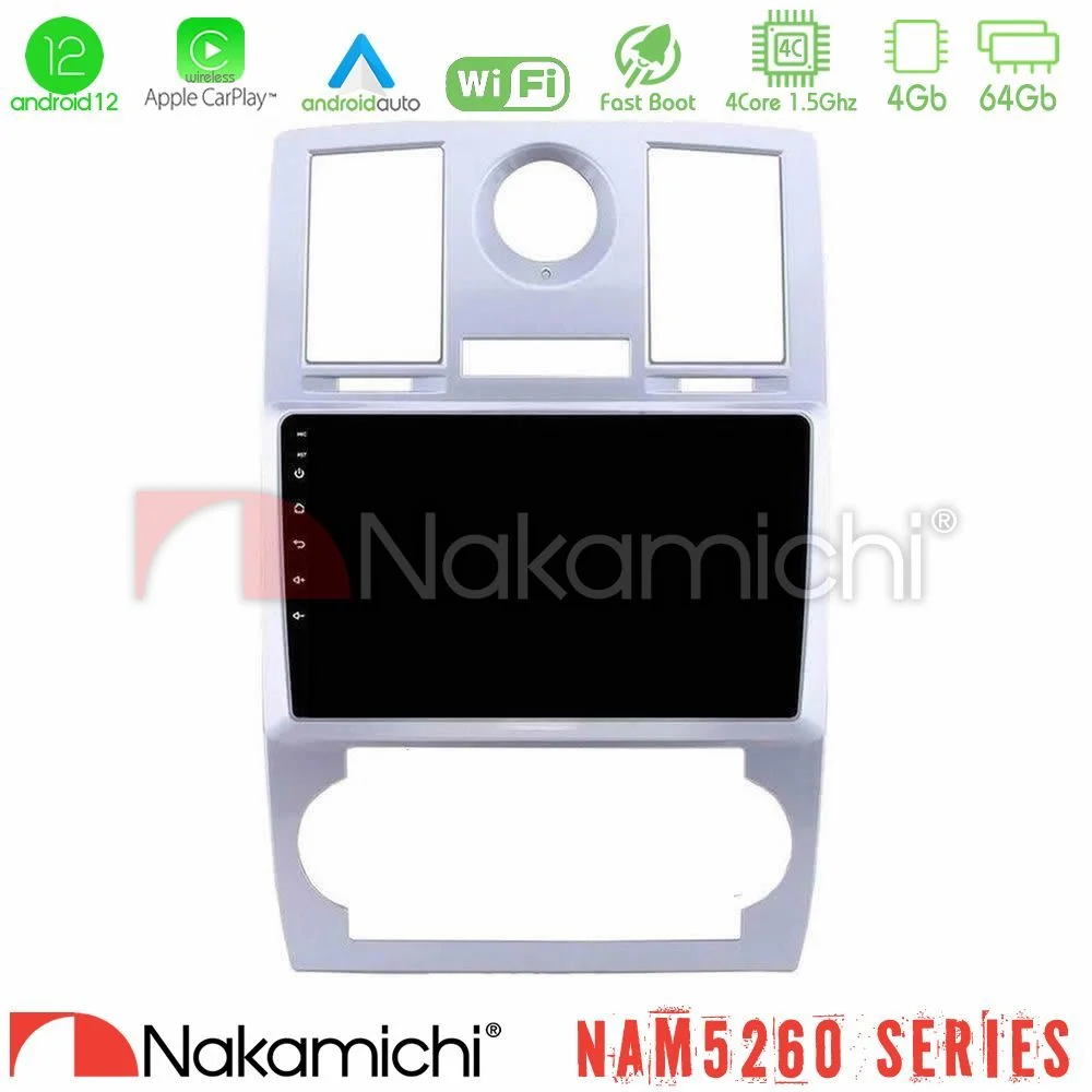 Φωτογραφία προϊόντος: Nakamichi NAM5260 Series 4Core Android12 4+64GB Chrysler 300C Navigation Multimedia Tablet 9 Με Carplay & Android Auto