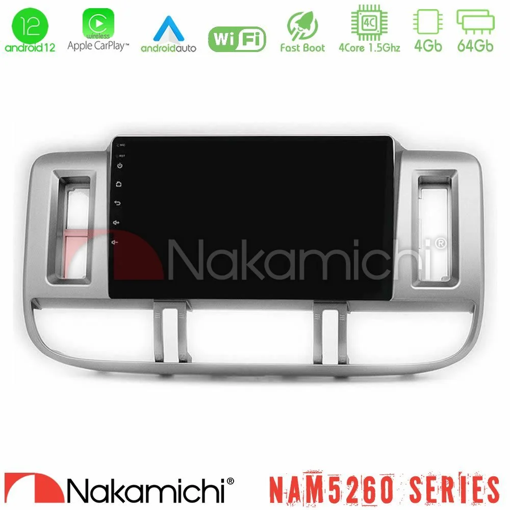 Φωτογραφία προϊόντος: Nakamichi NAM5260 Series 4Core Android12 4+64GB Nissan X-Trail (T30) 2000-2003 Navigation Multimedia Tablet 9 Με Carplay & Android Auto
