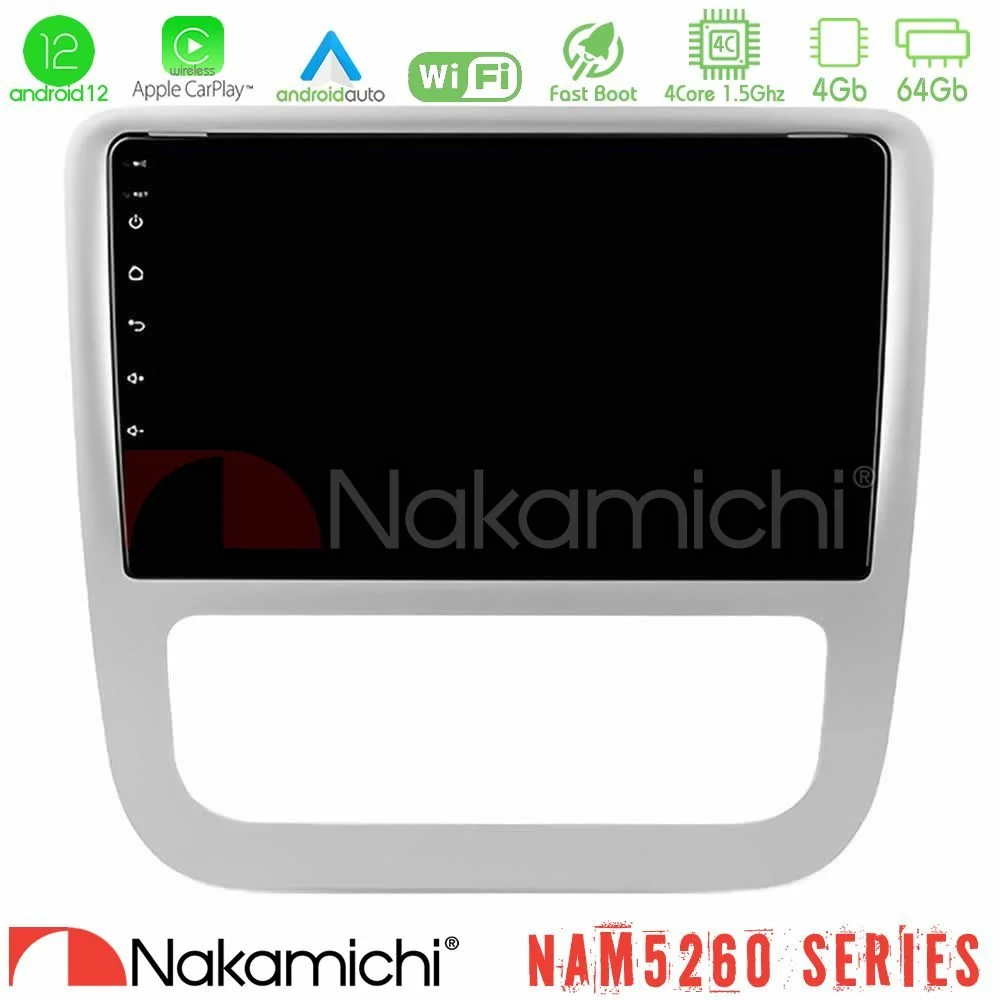 Φωτογραφία προϊόντος: Nakamichi NAM5260 Series 4Core Android12 4+64GB VW Scirocco 2008-2014 Navigation Multimedia Tablet 9 Με Carplay & Android Auto
