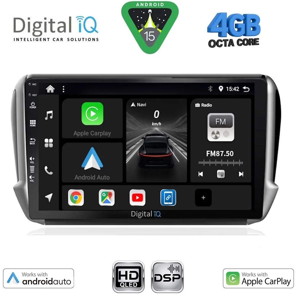 Φωτογραφία προϊόντος: DIGITAL IQ BXF 16508_CPAA (10inc) MULTIMEDIA TABLET for PEUGEOT 208-2008 mod. 2012-2021