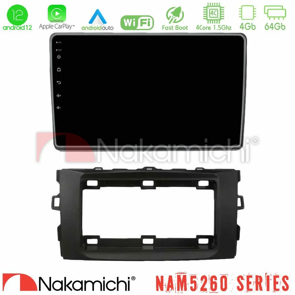 Φωτογραφία προϊόντος: Nakamichi NAM5260 Series 4Core Android12 4+64GB Toyota Auris 2013-2016 Navigation Multimedia Tablet 10 Με Carplay & Android Auto