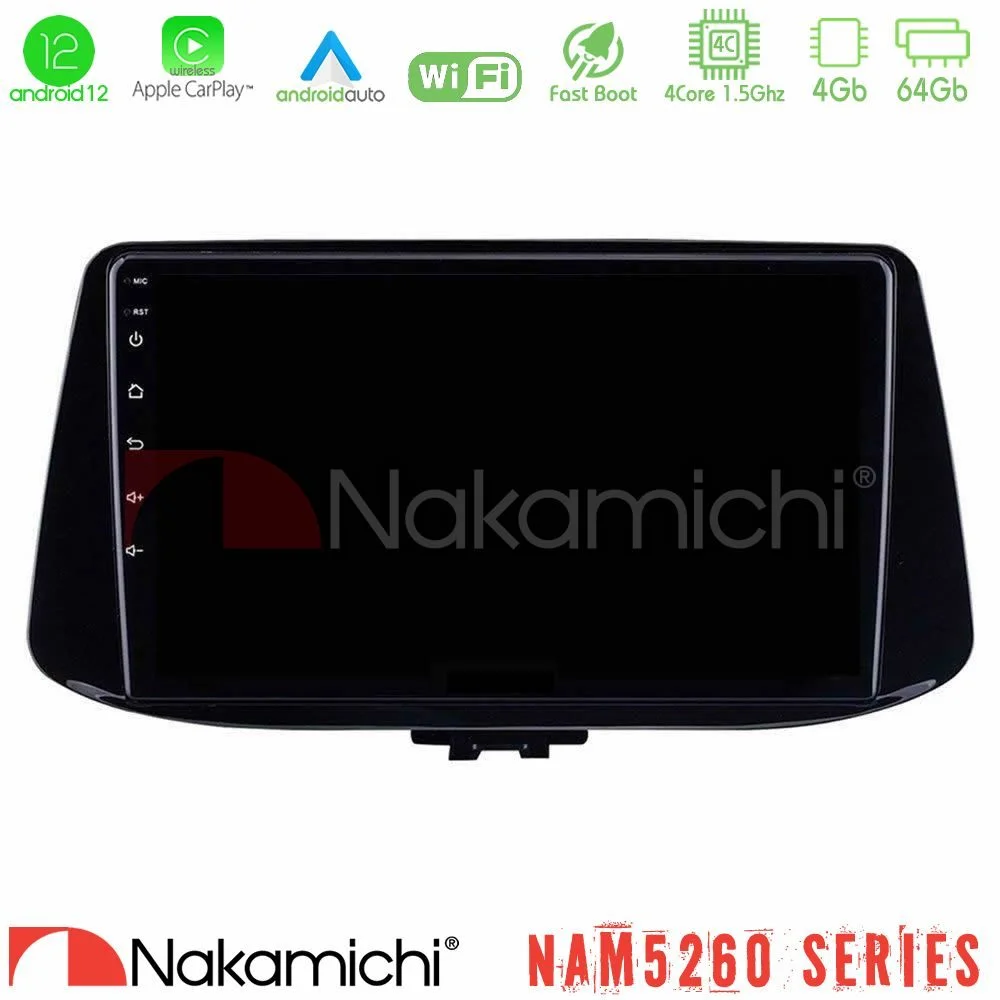 Φωτογραφία προϊόντος: Nakamichi NAM5260 Series 4Core Android12 4+64GB Hyundai i30 Navigation Multimedia Tablet 9 Με Carplay & Android Auto