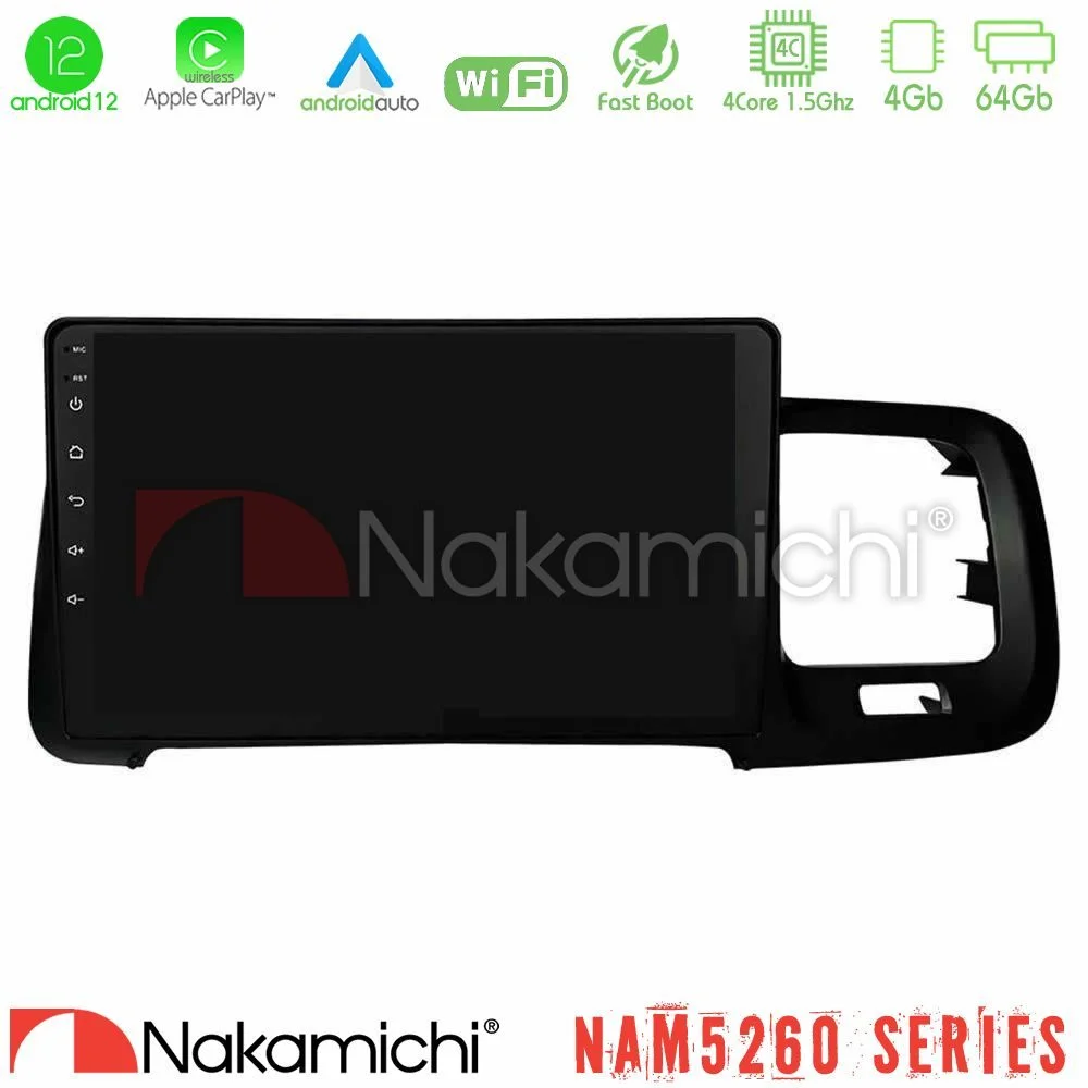 Φωτογραφία προϊόντος: Nakamichi NAM5260 Series 4Core Android12 4+64GB Volvo S60 2010-2018 Navigation Multimedia Tablet 9 Με Carplay & Android Auto