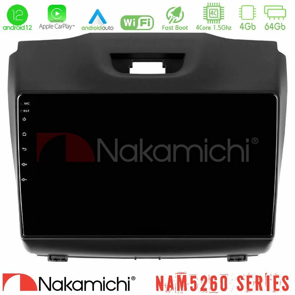 Φωτογραφία προϊόντος: Nakamichi NAM5260 Series 4Core Android12 4+64GB Isuzu D-MAX 2012-2019 Navigation Multimedia Tablet 9 Με Carplay & Android Auto