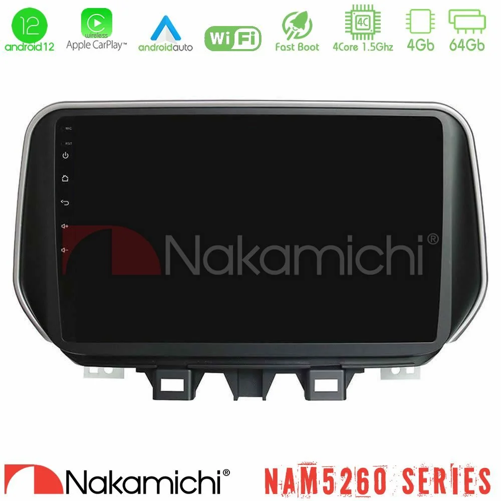 Φωτογραφία προϊόντος: Nakamichi NAM5260 Series 4Core Android12 4+64GB Hyundai Tucson 2019-> Navigation Multimedia Tablet 9 Με Carplay & Android Auto