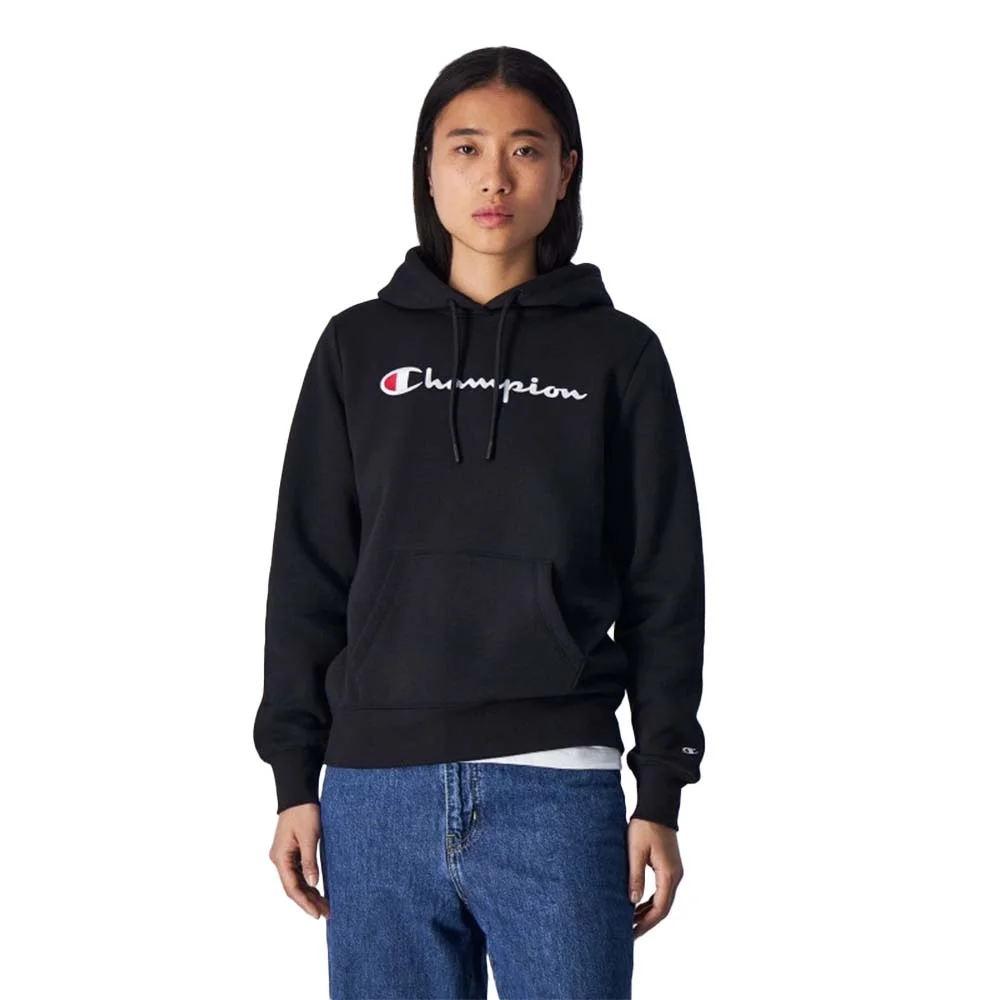 Φωτογραφία προϊόντος: Champion Women's Regular Fit Script Logo Light Fleece Hoodie Μαύρο 116579-KK001 (Champion)